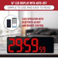 thumbnail image 3 of JUNCHI-17.2'' Bluetooth Large LED Digital Wall Clock, Large Display Date and Temperature,Count Up/Down Timer Clock with Remote Control, Adjustable Brightness Alarm Clock for Home, Office, Gym, Elder, 3 of 4