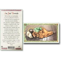Oracion a San Jose Dormido Tarjetas Laminadas Espanol Laminated Prayer Cards Pack of 25