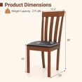 thumbnail image 4 of Giantex Mid Century Upholstered Dining Chairs, Rubber Wood Frame Kitchen Chairs,  Side Chairs for Kitchen, Brown, 4 of 9