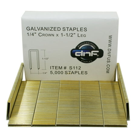 

DNF Galvanized Staples 1/4 Crown 1-1/2 Leg (30 000 Pcs )