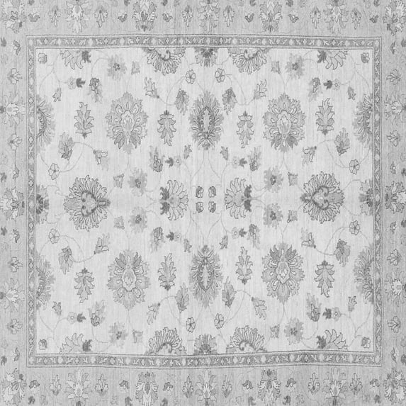 Ahgly Company Indoor Square Oriental Gray Traditional Area Rugs, 7' Square