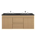 thumbnail image 5 of Modway Render 48" Wall-Mount Bathroom Vanity in Oak Black, 5 of 10