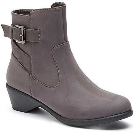 Nubuck Womens Boots - Serene Women's Cashew Boot, Grey Nubuck, 8.5 M US