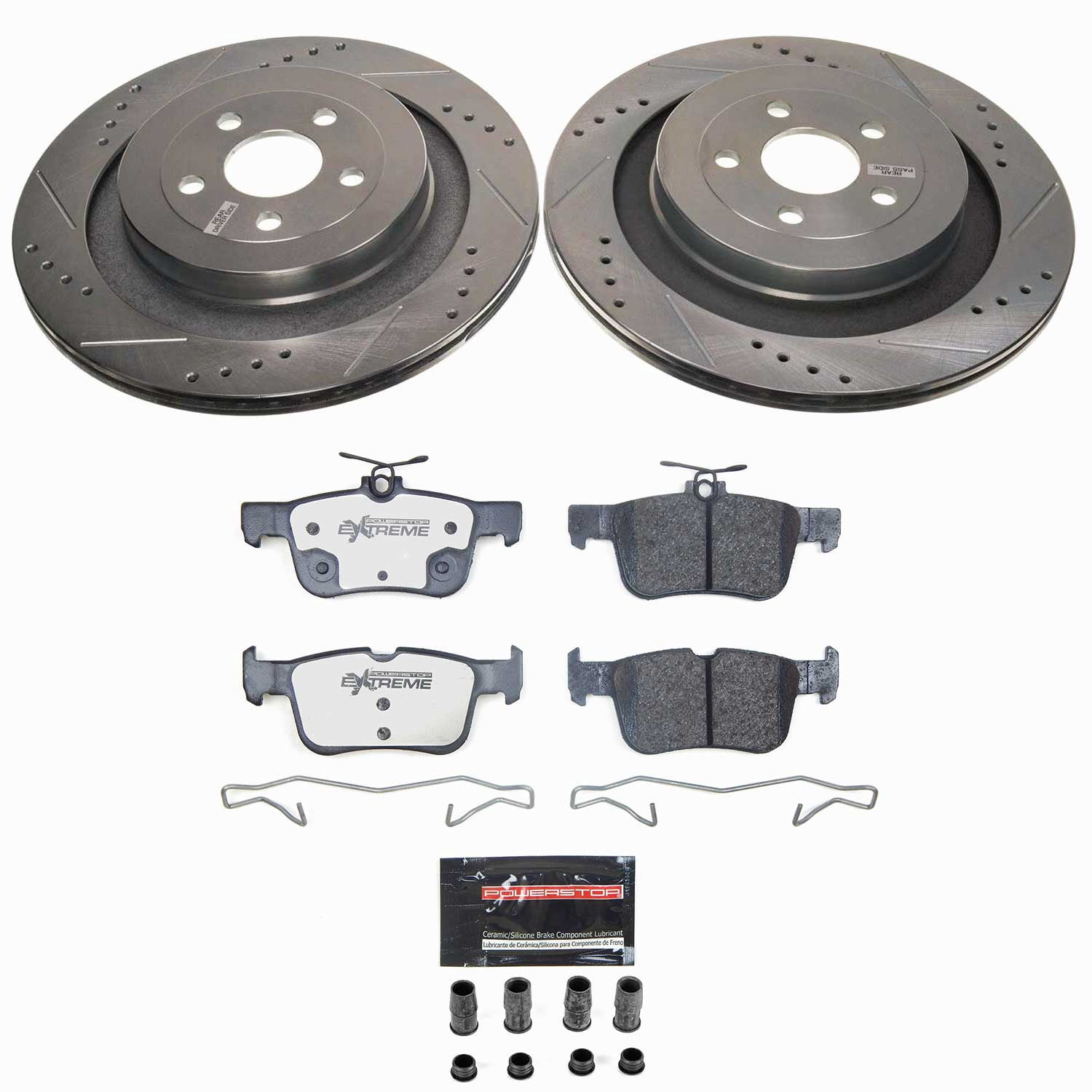 PowerStop Rear Z36 Truck & Tow Brake Pad and Rotor Kit for Ford Edge 2019-24, Lincoln Nautilus 2019-21, K8544-36