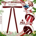 thumbnail image 2 of 6 Pcs Long Velvet Bows Christmas Ornaments 23.5x15.5 Inch Vintage Large Velvet Christmas Swag Staircase Wreath Tree Topper Bows Large Bow for Outdoor, 2 of 7