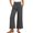 Gray, variant on GEWSEY Women Linen Pants Casual Loose High Waist Boho Wide Leg Cropped Palazzo Beach Pants Summer Outfits 2025 Trendy Dark Gray, 2XL