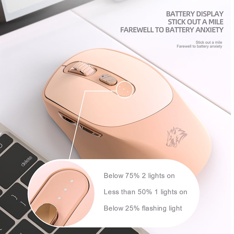 X7 Wireless Mouse Bluetooth Mice with Battery Indicator 5 Adjustable DPI for Windows Android Mac