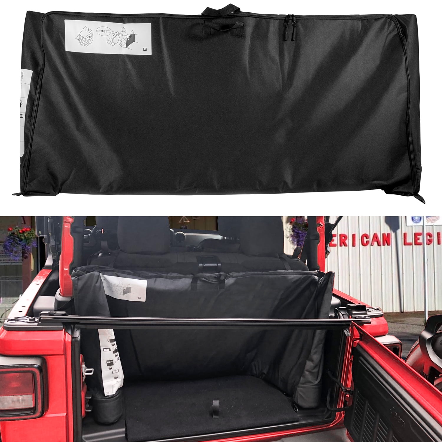 Soft Top Window Storage Bag Fits for Jeep Wrangler JL JLU 2018-2021 -  