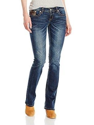 non flap pocket boot cut jeans 