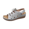thumbnail image 2 of Willtoo Wedge Sandals for Women Dressy Comfortable Walking Summer Low Platform Ankle Strap Open Toe Casual Dressy Women Flat Sandal, 2 of 8