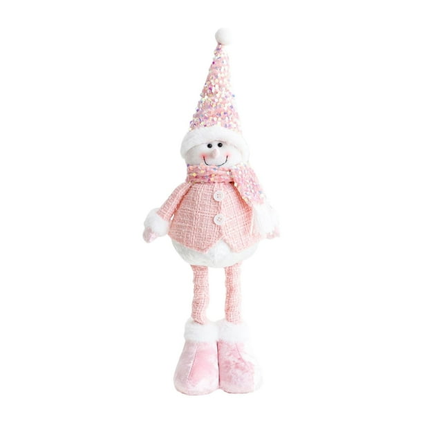 Muñeco de peluche navideño, adorno creativo, figura de peluche, muñeco de Navidad relleno para muñeco de nieve telescópico