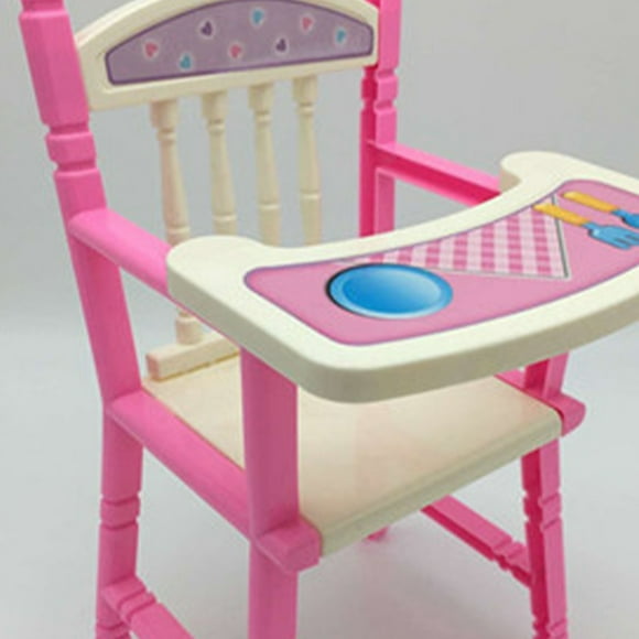 mmirethe Durable Structure Lovely Re-born Doll Pink High Chair For Babies Cute And Delicate Plastic