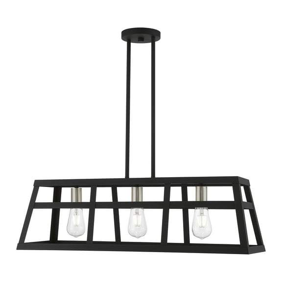 Livex Lighting - Schofield - 3 Light Linear Chandelier In Transitional Style-16