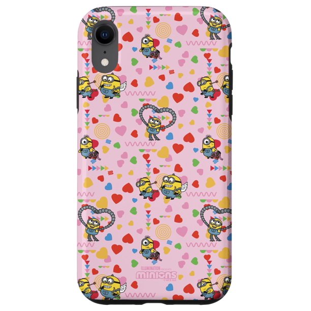 Funda de teléfono Minions Cupid Hearts con estampado integral para iPhone XR