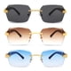 thumbnail image 4 of Gafas de sol Hycredi sin montura rectangulares estilo retro Y2K, 4 of 6