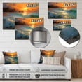 thumbnail image 4 of Designart "Caribbean Sea with Sandy Shore VII" Coastal Sunset Metal Art Living Room, 4 of 5