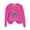 Hot Pink, variant on Iroehba Sweatshirt for Women Long Sleeve Crew Neck Printed pullover Paw Print Drop Shoulder Modern Cut Soft Comfy Casual Outfit