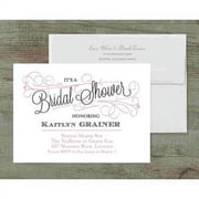 Classic Script Deluxe Bridal Shower Invitation