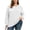 White, variant on cocolona Womens Plus Size Sweaters Oversized Crew Neck Long Sleeve Ribbed Shirts Casual Fall LightWeight Tops