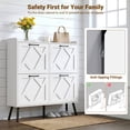 thumbnail image 5 of Skyhill Shoe Cabinet with 4 Flip Drawers,Farmhouse Shoe Storage Organizer for Entryway,White, 5 of 9