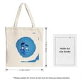 thumbnail image 3 of Blue Cartoon Face Tote Bag - Fun Exaggerated Features on a Gradient Blue Background Perfect for Shopping Travel and Parties, 3 of 4