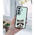thumbnail image 5 of WIRESTER Shockproof Soft Rubber Cover Case for Samsung Galaxy S26 6.3" 2026, Raccoon On Aero Blue Background, 5 of 5