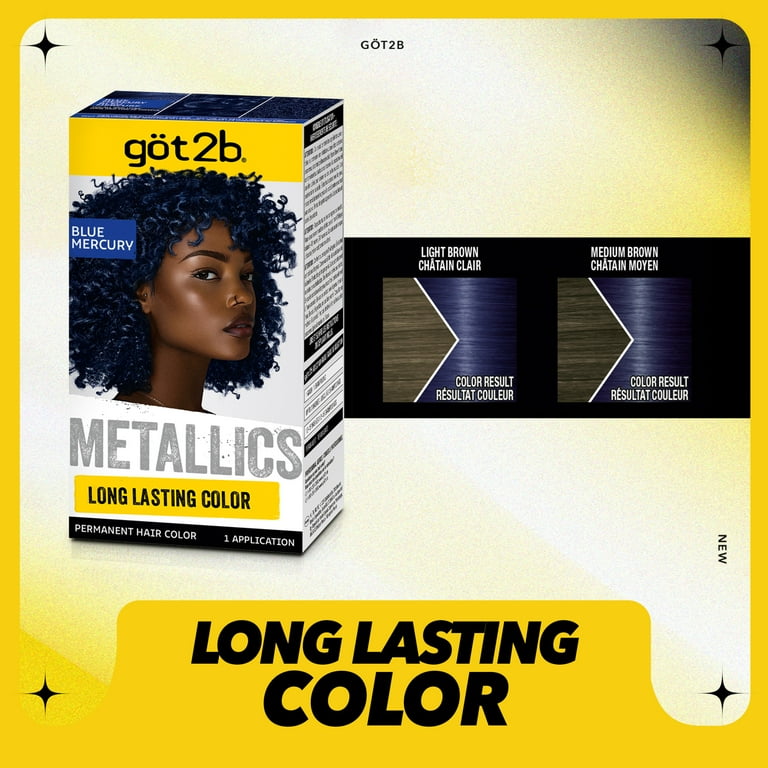 got2b, Metallics Permanent Hair Dye, M67 Blue Mercury, Bold