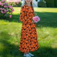 thumbnail image 2 of DISNIMO Halloween Bat Kids Long Sleeve Dresses for Girls Long Sleeve Dresses Size 11-12 Dress with Pockets for Kids Dress Long Sleeve Lightweight Girls Fall Midi Dress with Sleeves, 2 of 7