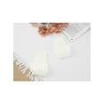 thumbnail image 4 of INSPIRE CHIC Women's Elastic Faux Fur Knit Gloves Winter Warm Soft Half Finger Thumb Hole Furry Wrist Sleeves for Windproof Plush Dress White, 4 of 6