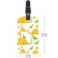 thumbnail image 6 of Square 2Pack PU Leather Dinosaur Cruise Luggage Tag with Privacy Cover and Name ID Tag for Travel Handbags Backpacks Luggage Tags, 6 of 6