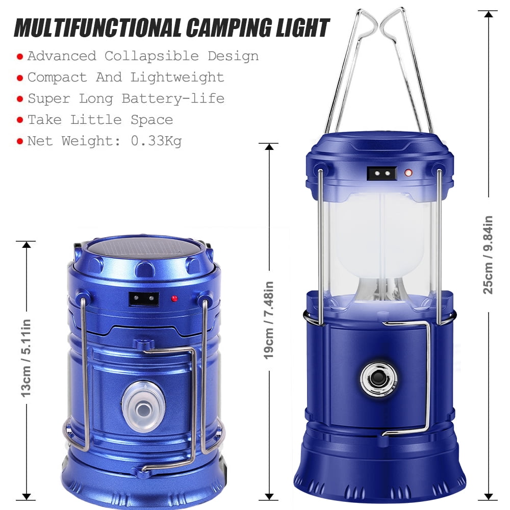 LED Camping Lantern 360 PRO (2-Pack), Super Bright Tent Lights, Rugged  Water Resistant LED Lanterns with 3 Powered Ways & USB Cable Charge,Blue,2  Pack 
