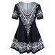 thumbnail image 1 of Además de inmersión Tamaño oscilación camiseta impresa Rosegal Camisetas tallas grandes, 1 of 5