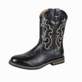 thumbnail image 1 of Men's Classic Western Cowboy Boots with Intricate Embroidery - Square Toe Roper Boots for Riding, Work & Casual Wear - Durable Leather-Look Boots with Cushioned Insole, 1 of 6