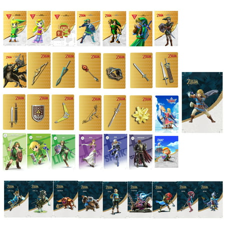 37-Pack Zelda Series Amiibo Cards, botw link NFC Compatible Nintendo Switch Wii U Games Breathe of The Wild.
