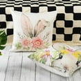thumbnail image 3 of Easter Bunny Throw Pillow Covers 18 x 18 Inch Set of 2 Seasonal Spring Rabbit Decorative Pillowcases Holiday Cushion Cases for Sofa Couch Home Decorations, 3 of 6