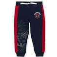 thumbnail image 3 of Marvel Spiderman 2 Pack Jogger Pants Set for Boys, Drawstring Waist Sweatpants, Size 6 Navy, 3 of 5