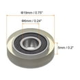thumbnail image 2 of Unique Bargains PU Pulley Roller Bearing 6x19x5mm Polyurethane Coated Guide Wheel for Industrial, Green, 2 of 5