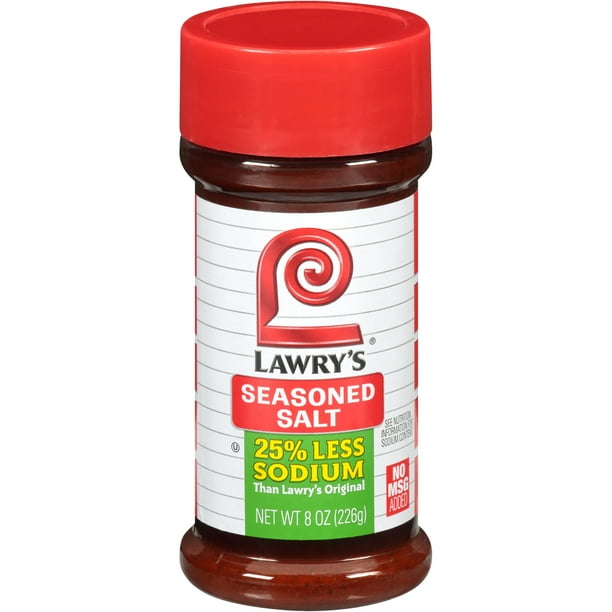 Lawry's 25 Less Sodium Seasoned Salt, 8 oz