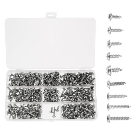 

340 Pcs 1 Box Cross Screws Durable Drywall Screws Woodworking Screws (Silver)
