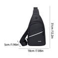 thumbnail image 3 of Bolso bandolera para hombre y mujer con correa ajustable para el hombro, orificio para auriculares, tela Oxford resistente al agua, mochila compacta para viajes al aire libre y senderismo, 3 of 8