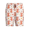 thumbnail image 4 of Wukai Squirrel And Maple Leaf Men’s Short Pajama Pants With Pockets Soft Sleep Pj Shorts for Men-X-Large, 4 of 6