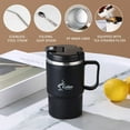 thumbnail image 3 of 18.6 oz Coffee Mug, Vacuum Insulated Camping Mug with Lid and straw, Double Wall Stainless Steel Travel Camping Tumbler Trave Mugs, for Men & Women, 3 of 7