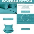 thumbnail image 4 of Superior Egyptian Cotton 300 Thread Count Duvet Cover Set, Twin, Teal, 4 of 11