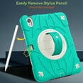 thumbnail image 5 of Dteck Case for iPad 6th/ 5th Generation 9.7", Heavy Duty Shell with Rotating Stand/Hand/Crossbody Strap,Sturdy Shockproof iPad 9.7" Case (2018/2017),Mint, 5 of 7