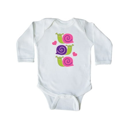 

Inktastic Snail Lover Girl Garden Snails Gift Baby Girl Long Sleeve Bodysuit
