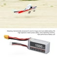 thumbnail image 4 of 11.1V 1500mAh 3S RC LiPo Battery, 45C LiPo Battery Pack with  Mechanism, A Grade Cells for RC Drone FPV Racing Quadcopter Helicopter RC Models, AWG Silicone Wire and PP Aluminum, 4 of 7