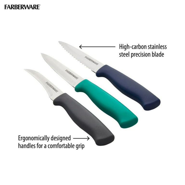 Farberware Classic Set of 4 Paring Knives Stainless Steel Blades