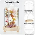 thumbnail image 4 of Glass Dome with Base Glass Cloche Bell Jar Display Dome Cloche Glass Decoration for Plants Rose Flower Display Storage Home Christmas Party Favor Decoration 4.4x7 inch Blanched Almond, 4 of 6