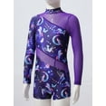 thumbnail image 2 of MSemis Big Girls Long Sleeve Floral Mesh Biketard Short Athletic Jumpsuit Gymnastics Leotard Fairy Navy 10, 2 of 5