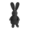thumbnail image 1 of Bunny Decor 1Set Easter Rabbit Figurine Black Cloth Bunny Shape For Desktop And Party Decoration, 1 of 9